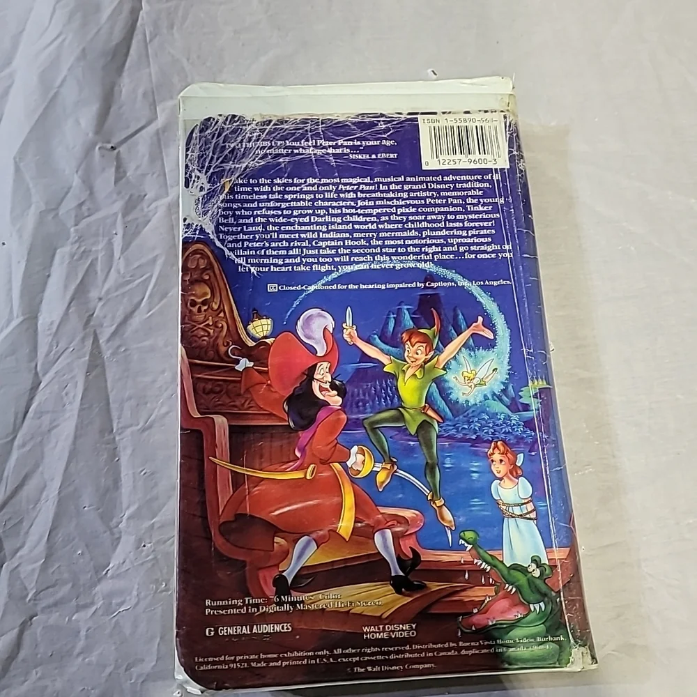 Disney Peter Pan VHS Tape